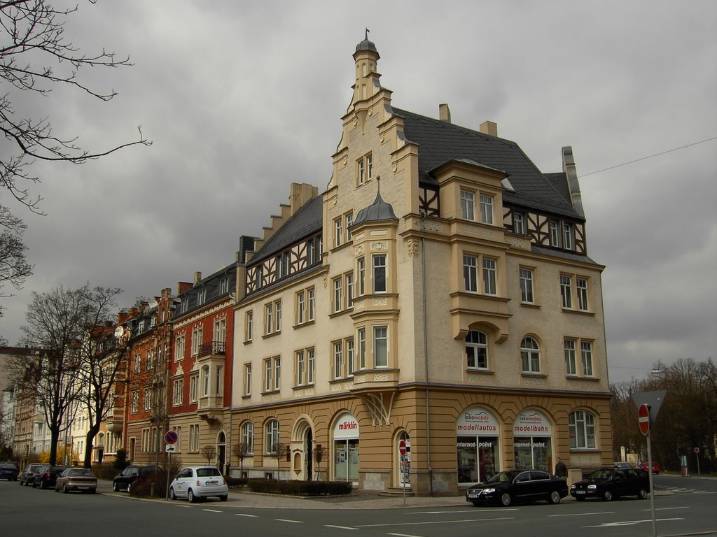 Hof: Häuser in der Bahnhofstraße
