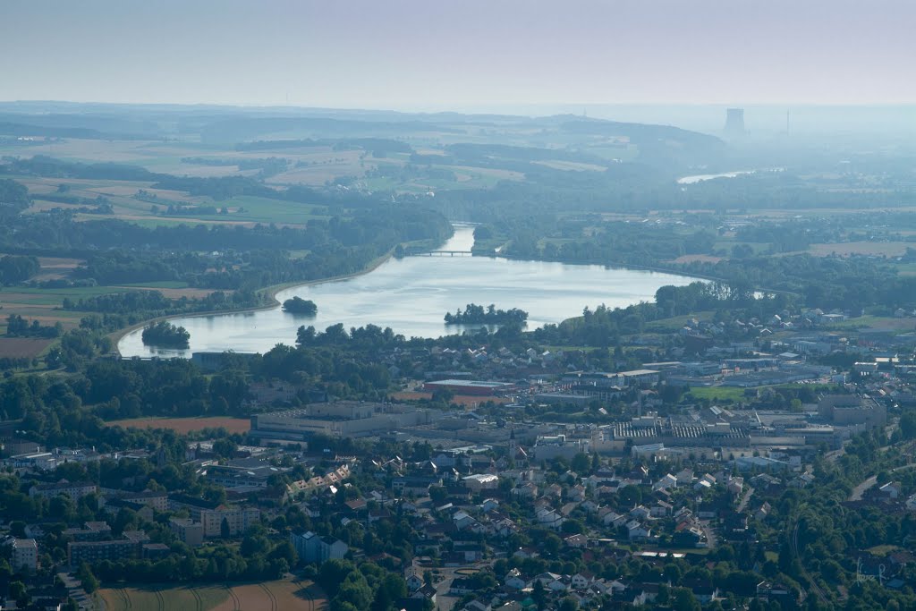 Luftbild Dingolfing Isarstausee