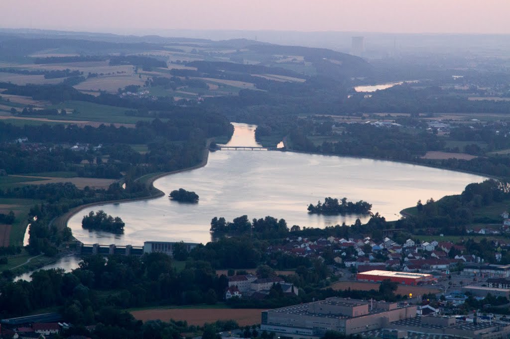 Luftbild Stausee Dingolfing