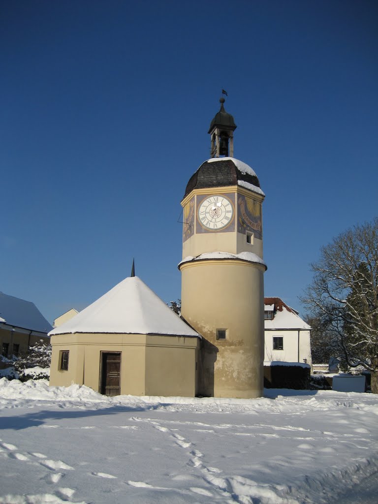 Uhrturm mit Brunnenhäuschen, 6. Burghof
