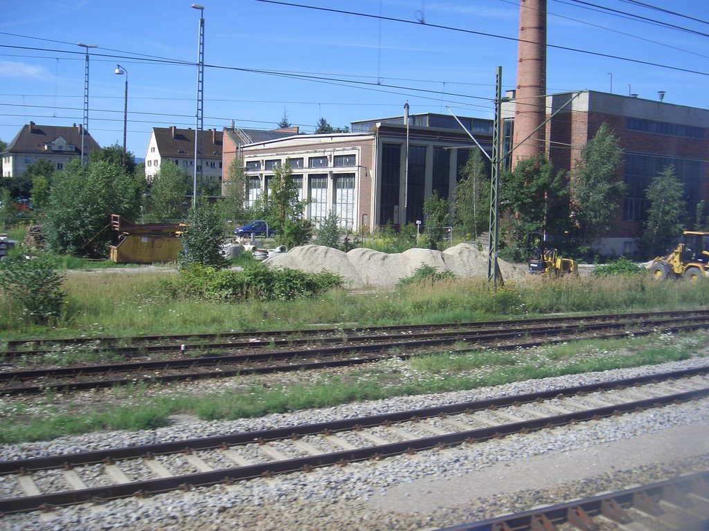 Rosenheim train station, engine sheds