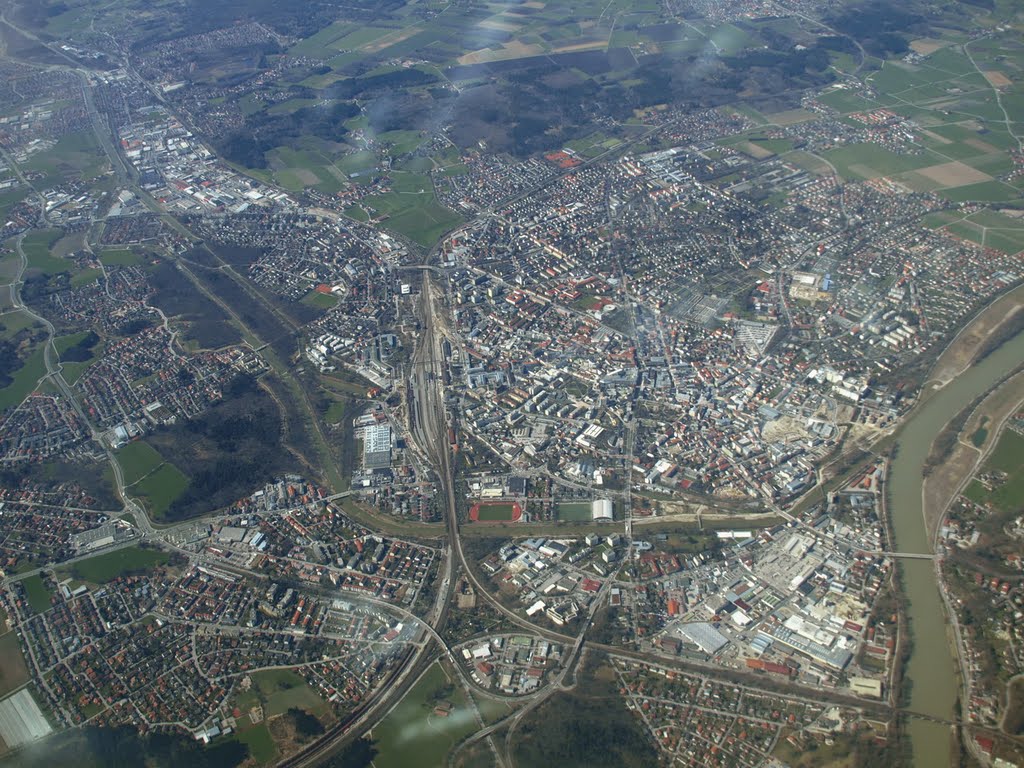 Luftbild von Rosenheim