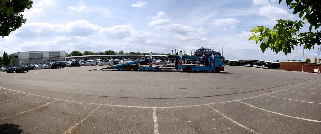 Mercedes Benz cars waiting for shipment in the MB factory in Sindelfingen, Germany