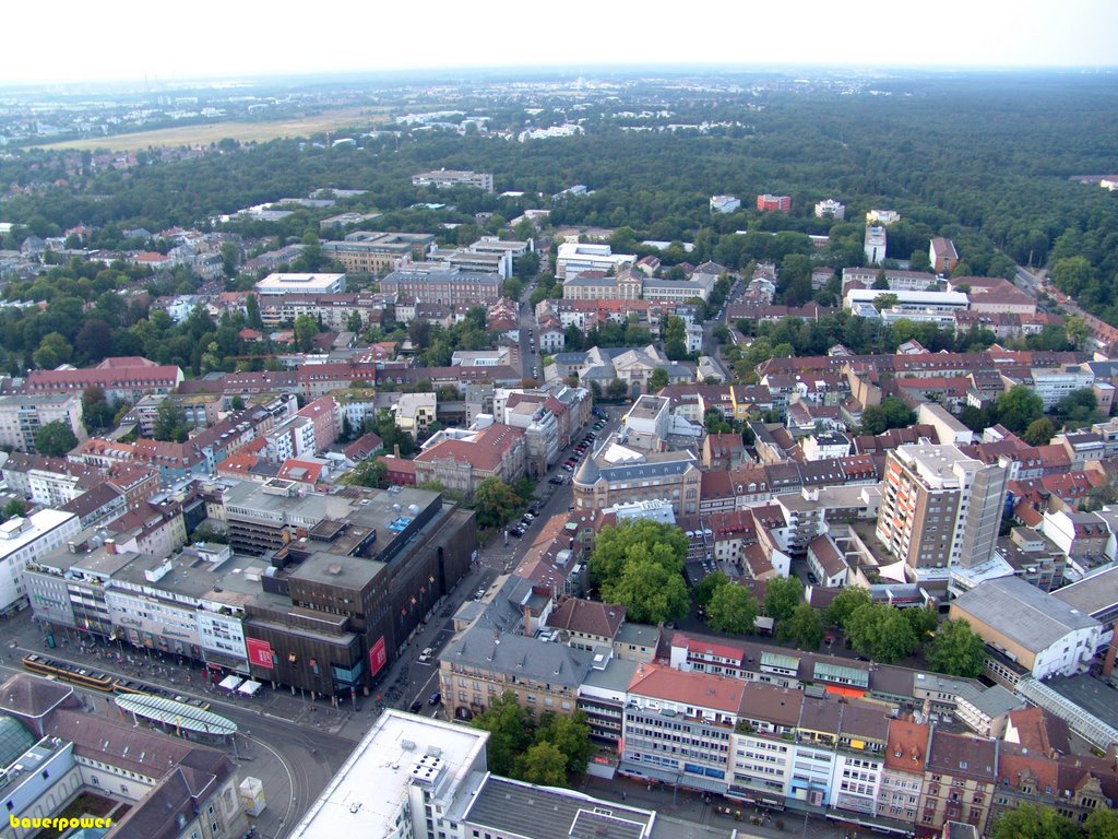 Luftbild Europaplatz, Münze, FH, PH, Hardtwald