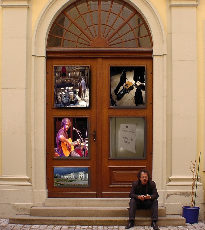 Gianmaria Testa vor dem Auftritt - im Schlosstheater Ludwigsburg