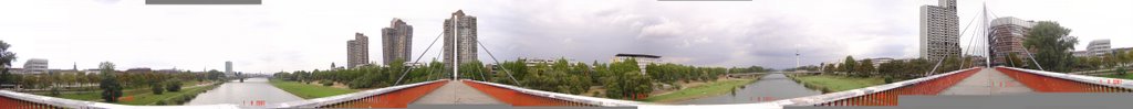 Brücke Collini-Neckarpromenade  Panorama