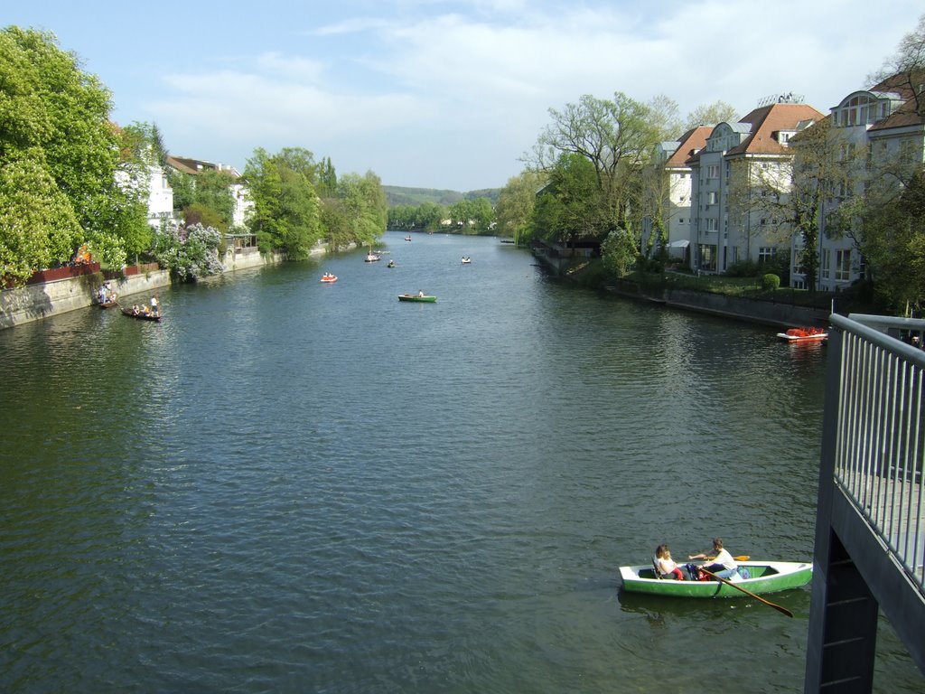 Tübingen, von der Eberhardsbrücke neckarabwärts