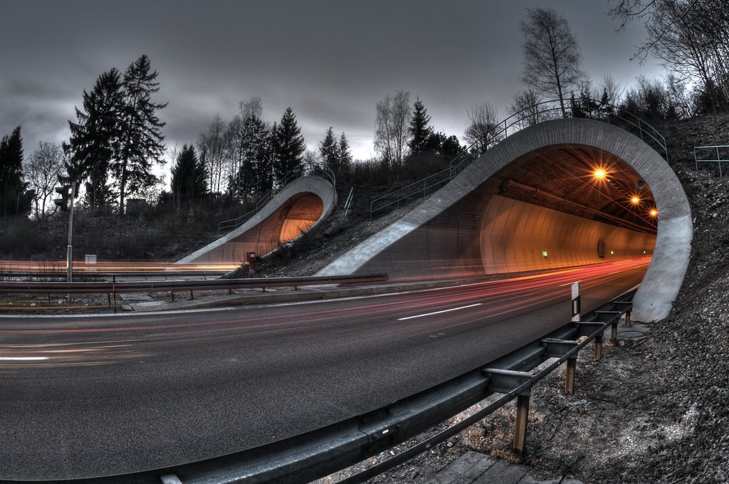 Illuminated B10 Tunnel Entrance