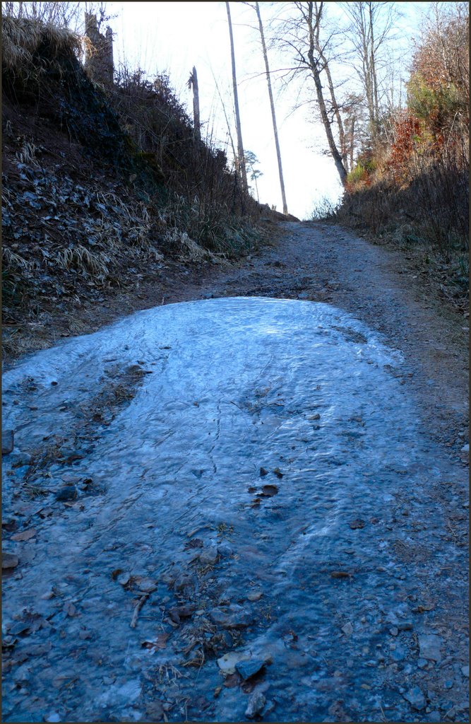 Too cold to drain away - on this way - btw  (spring)