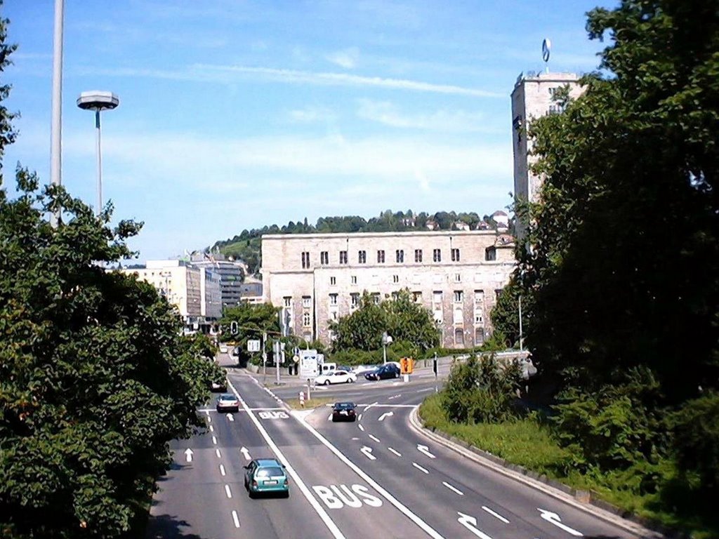 Stoccarda, vista della stazione dal parco