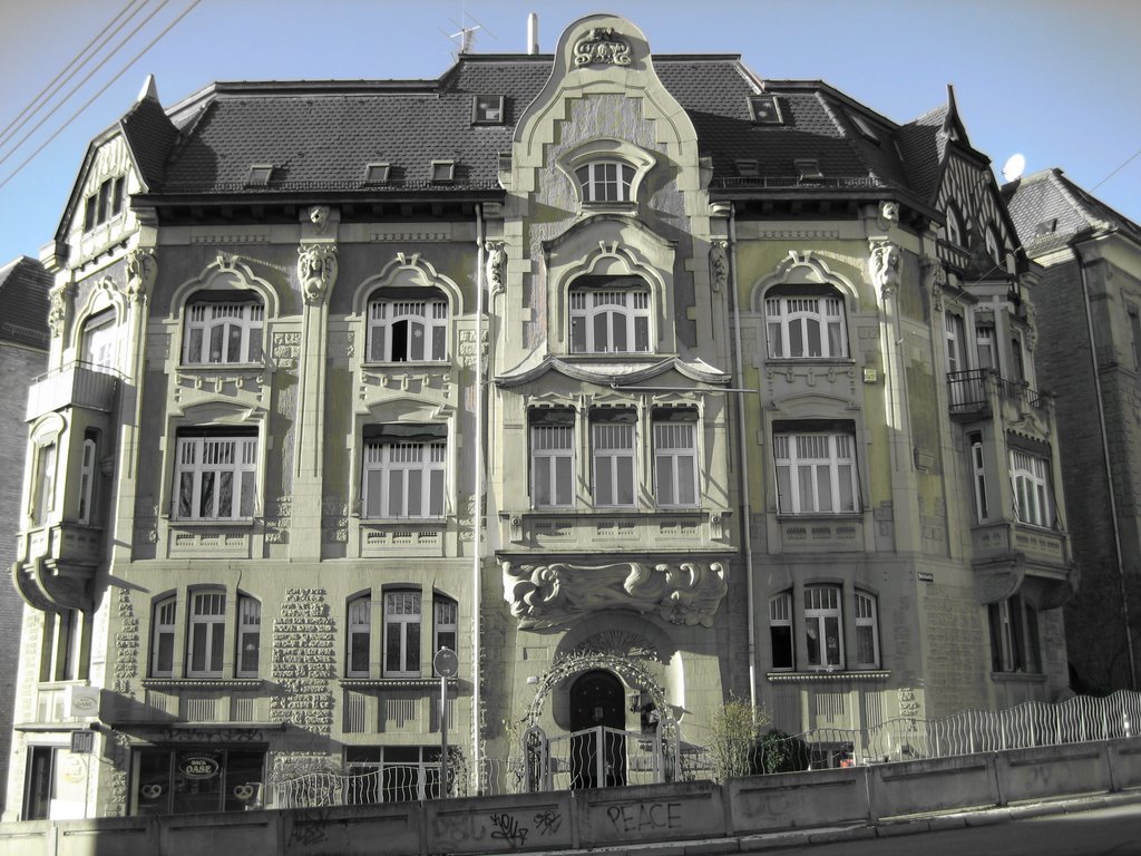 Jugendstilgebäude am Schwabtunnel