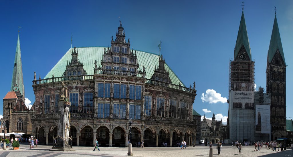 Rathaus und Roland mit St.-Petri-Dom Bremen, UNESCO Weltkulturerbe
