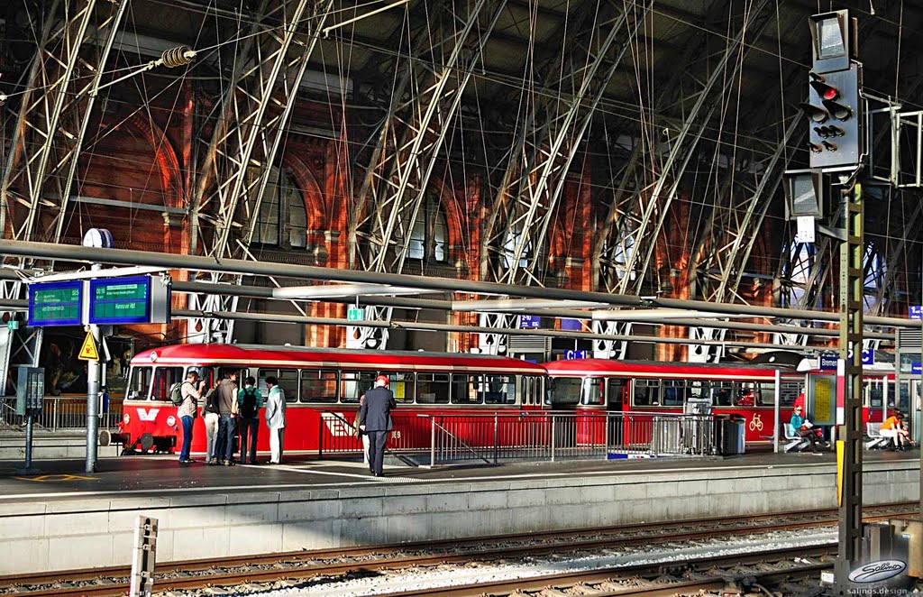 Moorexpress - Roter Schienenbus im Hauptbahnhof Bremen  - (C) by Salinos_de HB