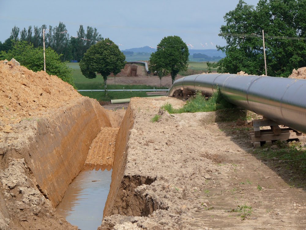 Gasleitungsbau im Sommer 2007