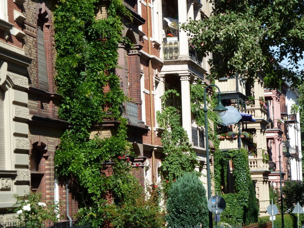 Wiesbaden - typical row of houses in downtown (near central railway station)