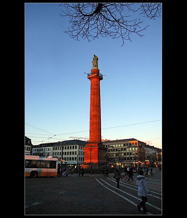Darmstadt in the sunset light