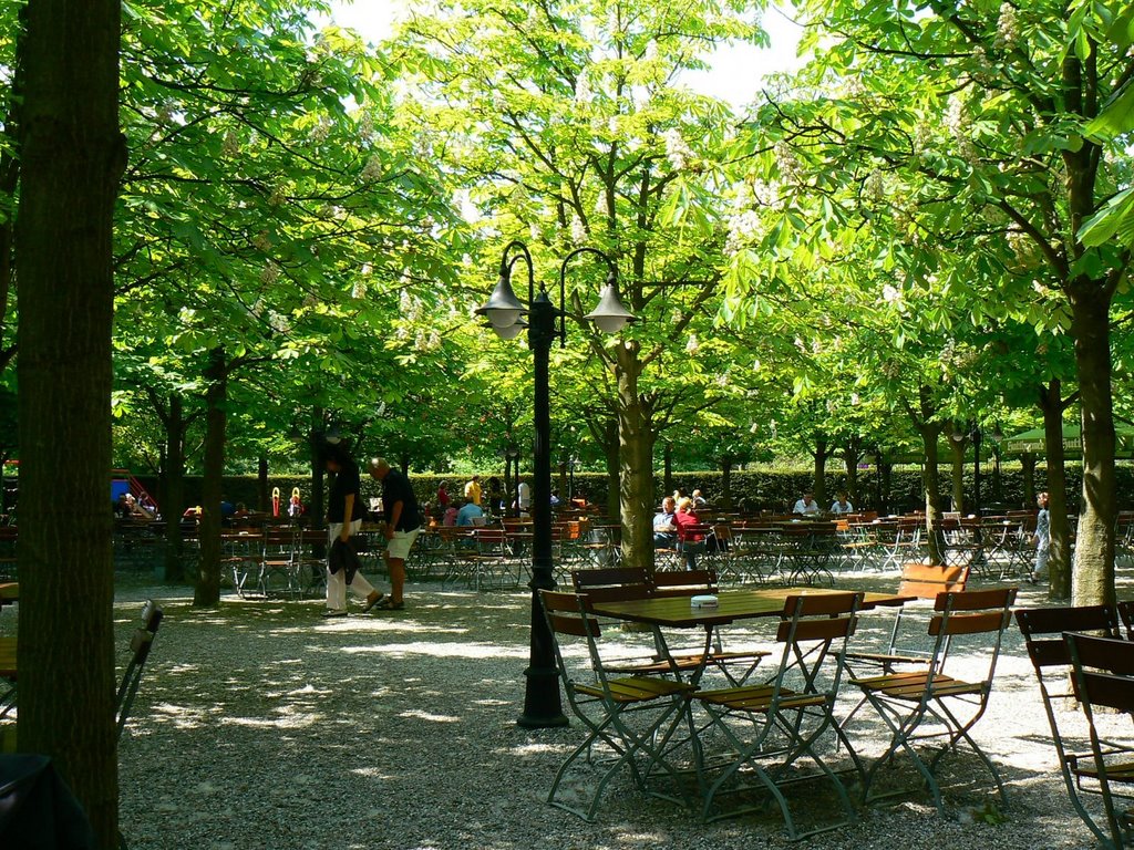 Biergarten, Kastanienallee, Darmstadt May 2009
