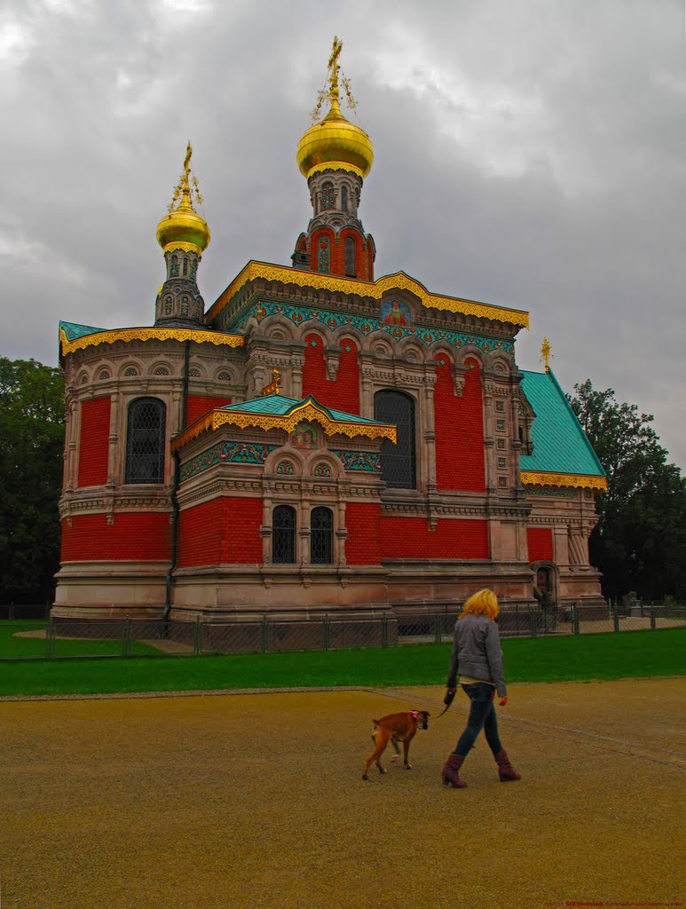 GER Darmstadt Russische-Orthodoxe-Kapelle Maria-Magdalena in Europaplatz by KWOT {Subtitle: Gold Tops Everywhere... by KWOT}