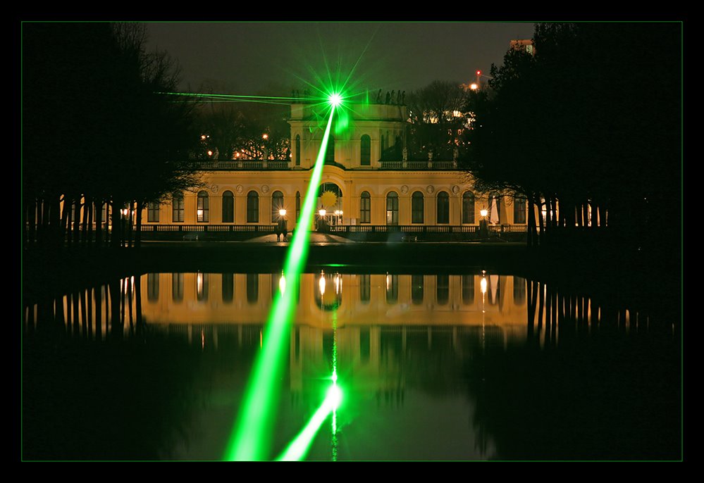 Orangerie Kassel mit Laser