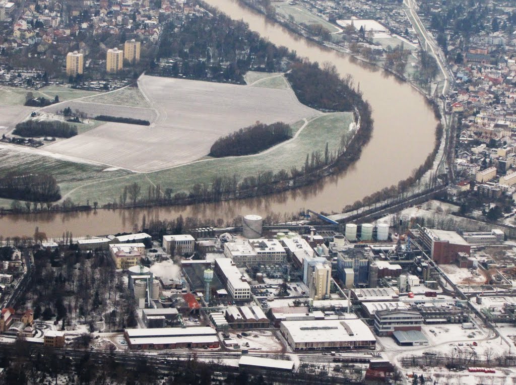 Offenbach & river Main, Germany.