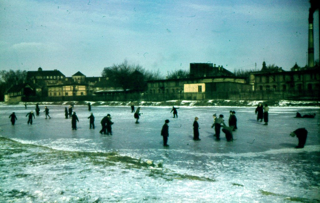 Remember, vor 67 Jahren. Offenbach, Schickedanzweiher im Winter