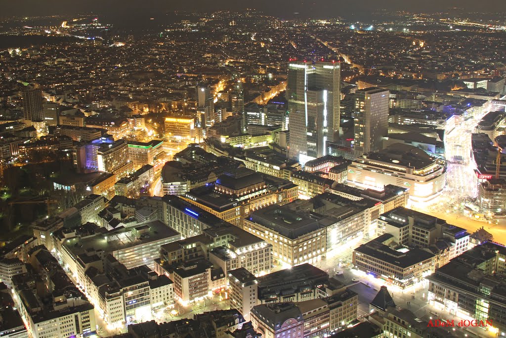Frankfurt Main at night to Borfel
