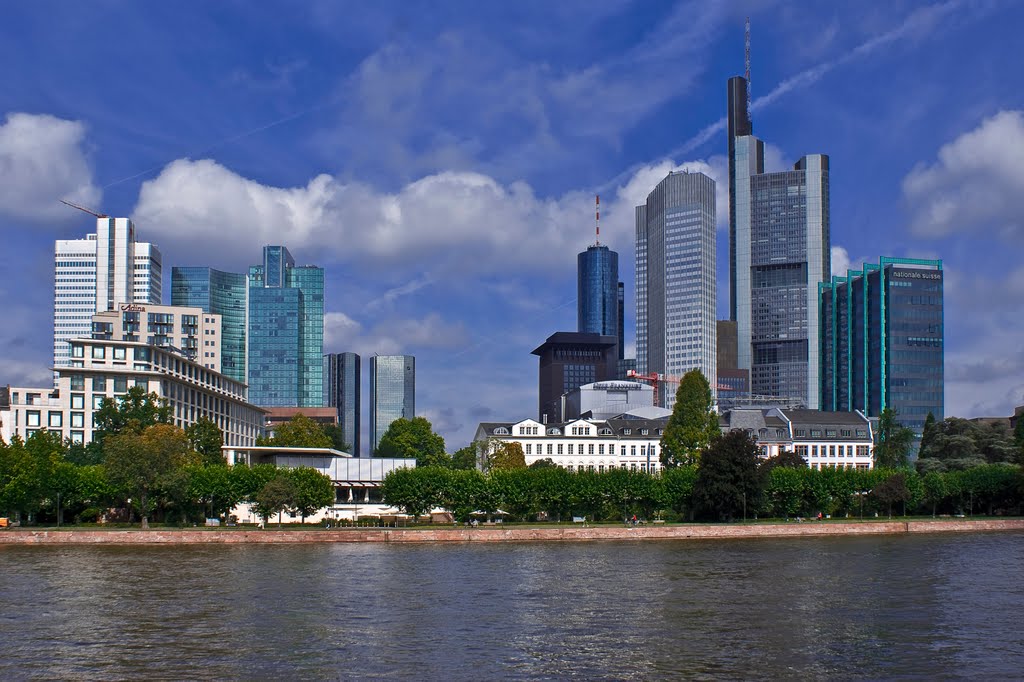 Die Skyline von Frankfurt am Main.
