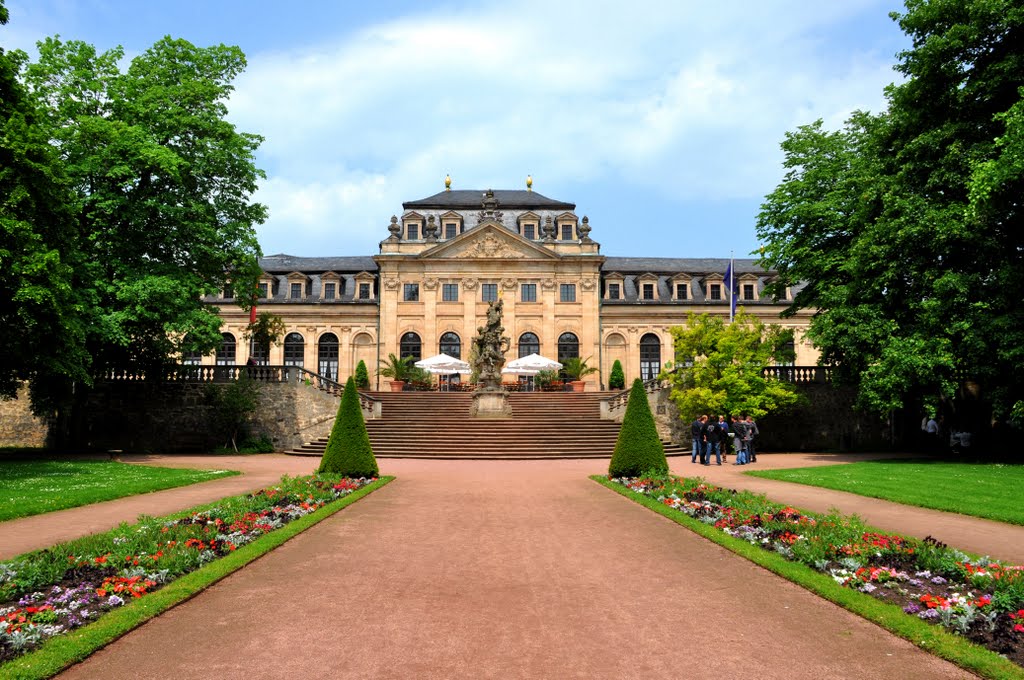 Blick auf die Orangerie im Schlosspark