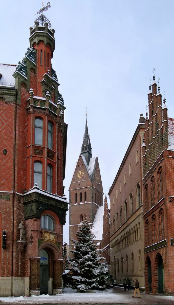 Hannover, Ratsapotheke, Marktkirche und  Altes Rathaus