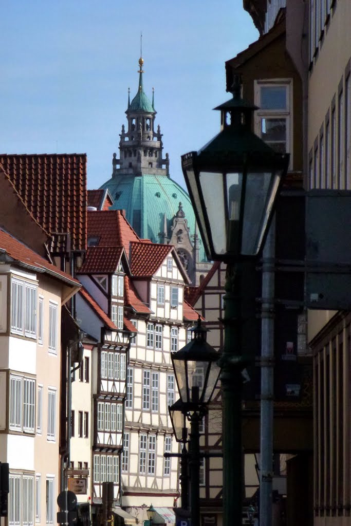 Hannover, Altstadt mit Rathauskuppel