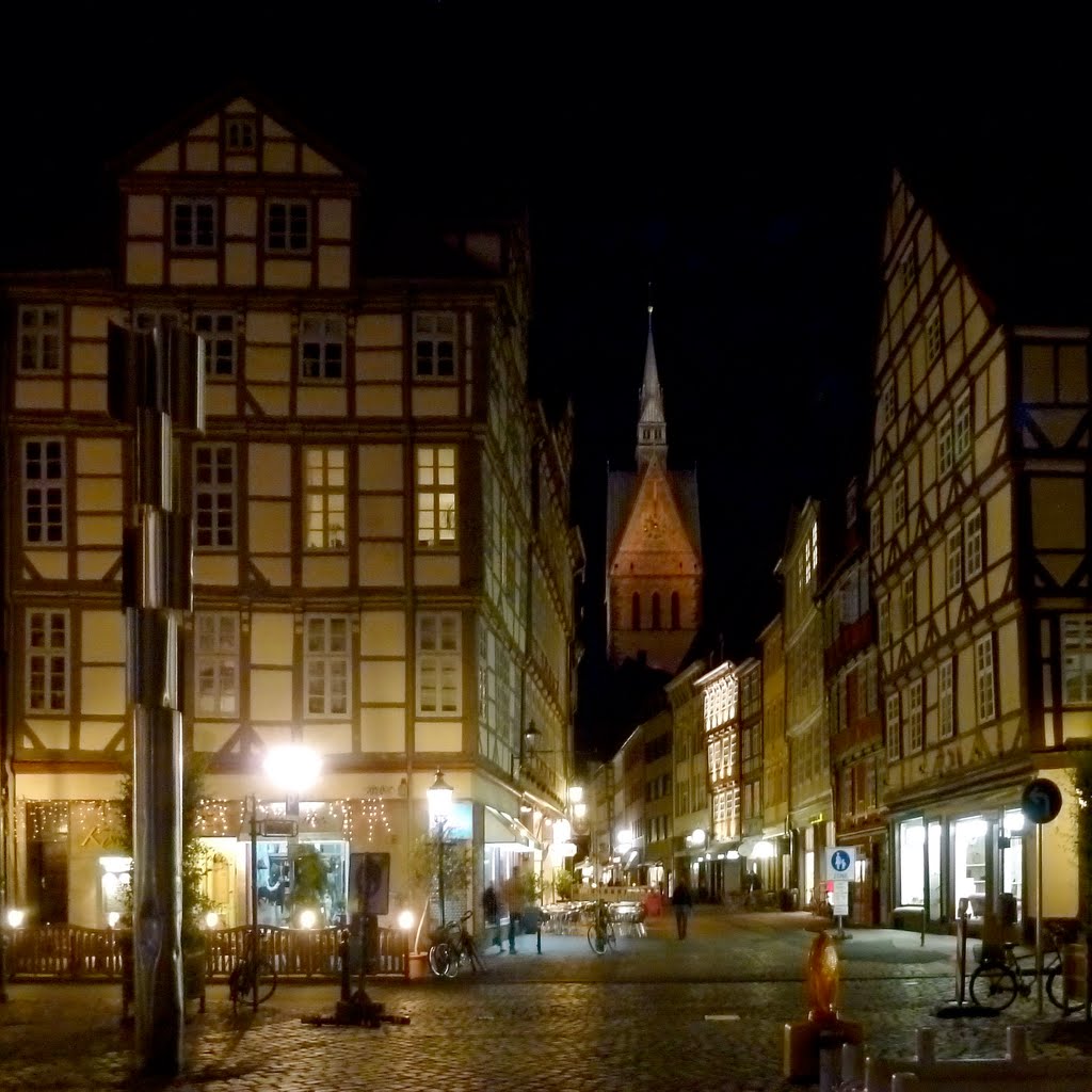 Hannover,  Am Holzmarkt  mit Marktkirche