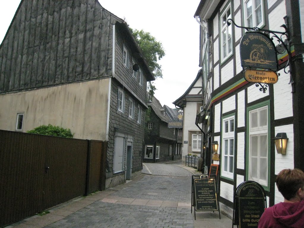 Half Timbered and Slate Shingled Houses in Goslar, Lower Saxony