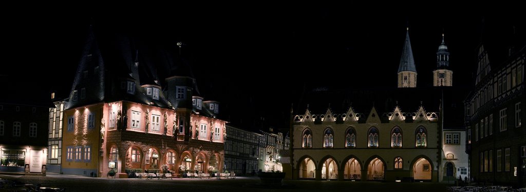 Goslarer Marktplatz bei Nacht