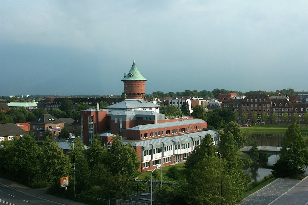 Blick zum Wasserturm Cuxhaven