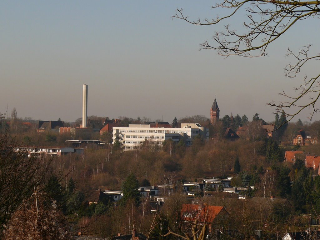 Lüneburg - Blick vom Kalkberg zum Landeskrankenhaus -