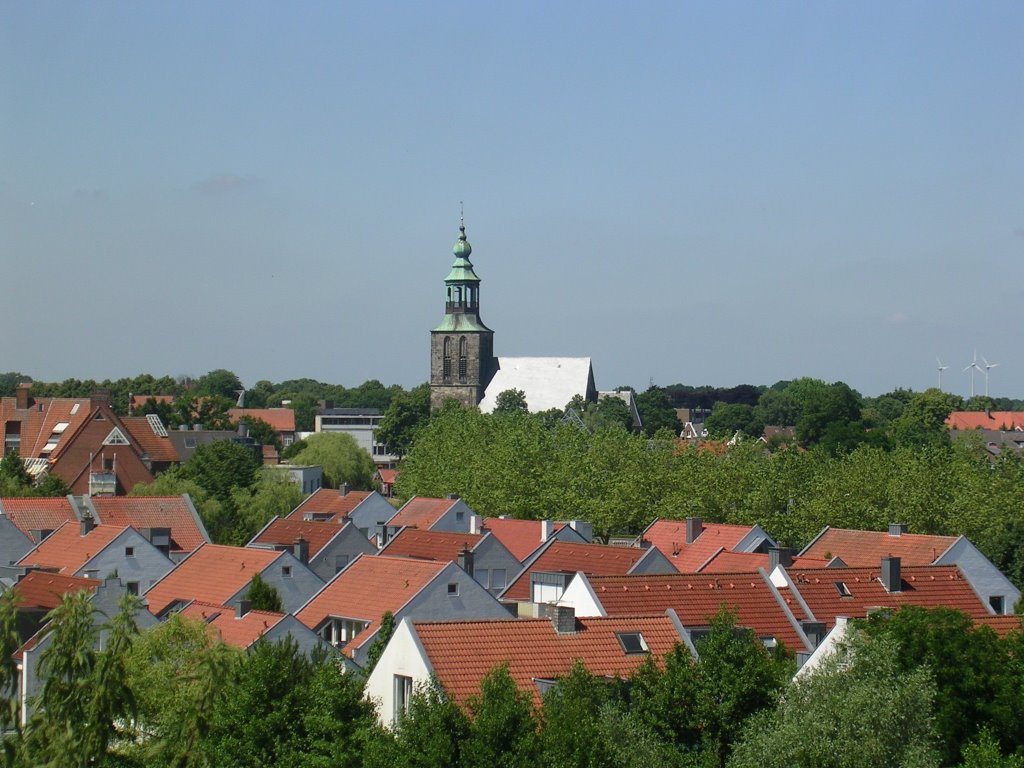 Nordhorn - Blick vom Povelberg auf die Innenstadt