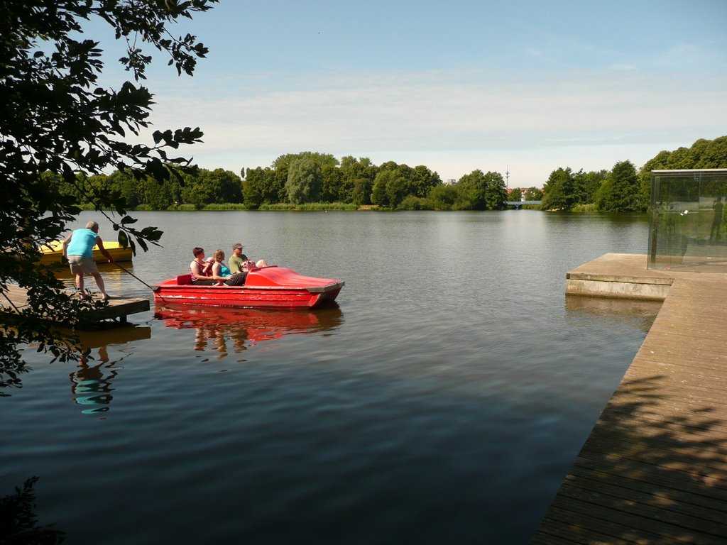 Nordhorn - Tretbootfahren auf dem Vechtesee (Waterfietsen op de Vechtesee)
