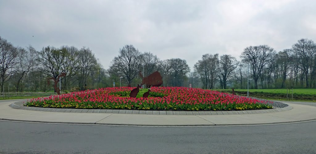 Kreisverkehr beim Tierpark Nordhorn