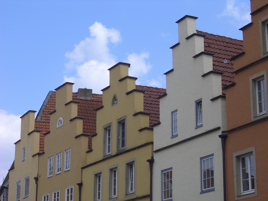 Giebelhäuser am Marktplatz in Osnabrück