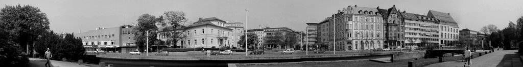 Braunschweiger Altstadt als Panorama vom alten Bahnhof