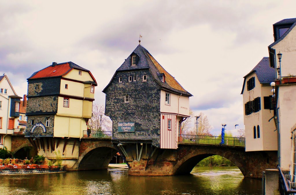 The bridge houses