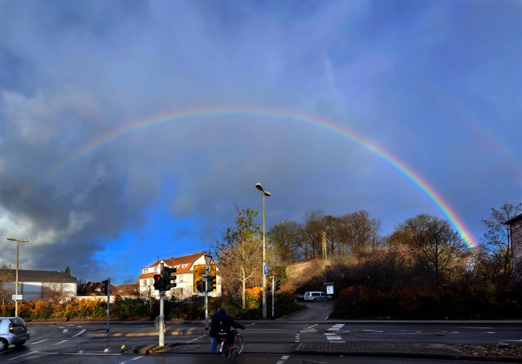 Bad Kreuznach. Und ®mene geht zum Regenbogen...  ;) Vertikalpanorama über ~75°