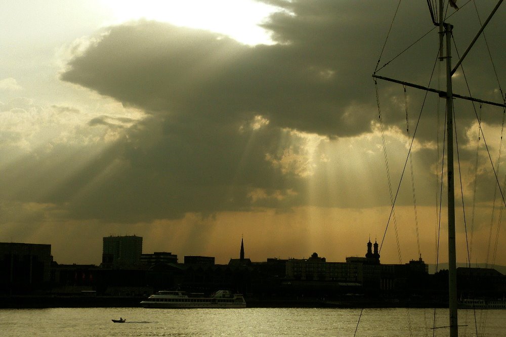 Blick auf Mainz, Silhouette