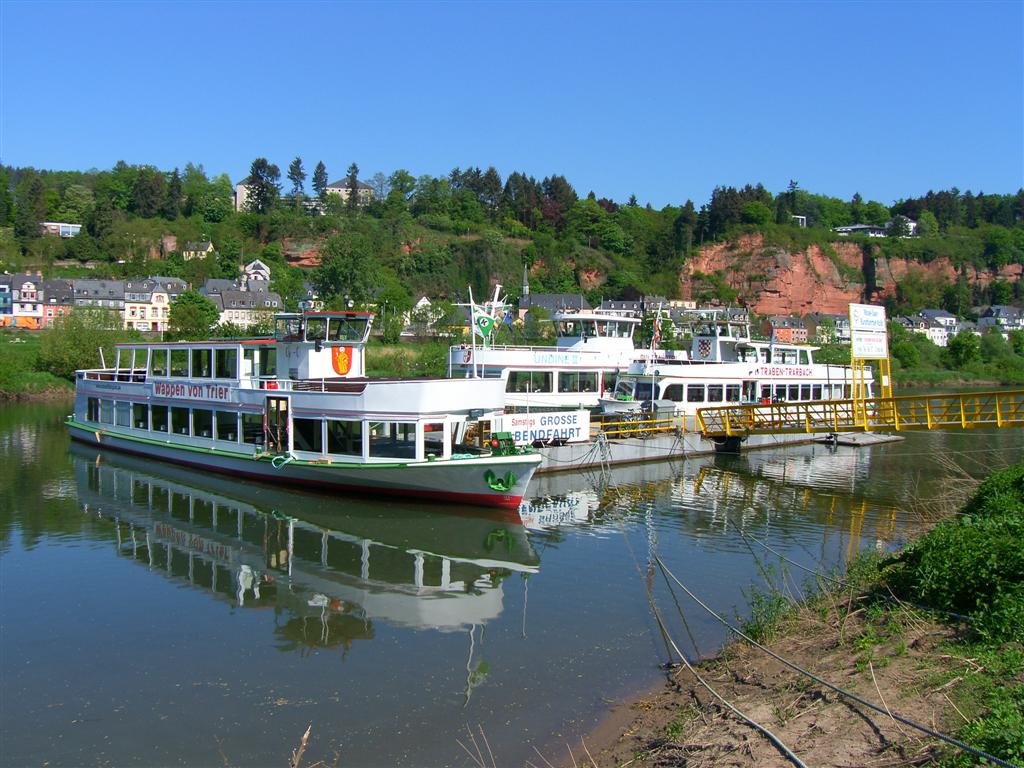 Boats Moored on Mosel, Trier