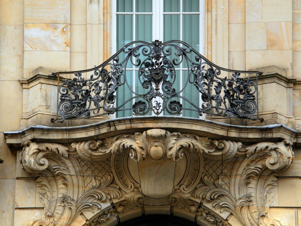 Glamourous rococo balcony (s XVIII). Aachen.