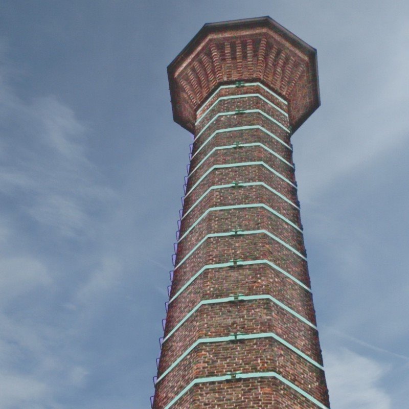 Achteckig der Kamin in Bocholt