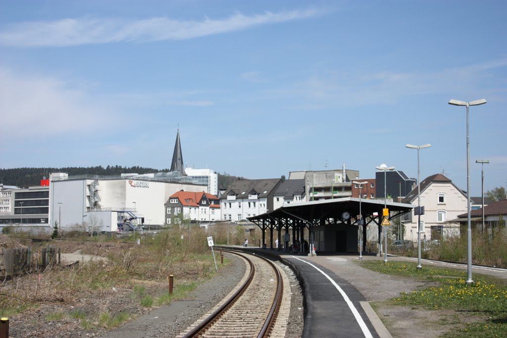Bahnsteig am Gummersbacher Bahnhof