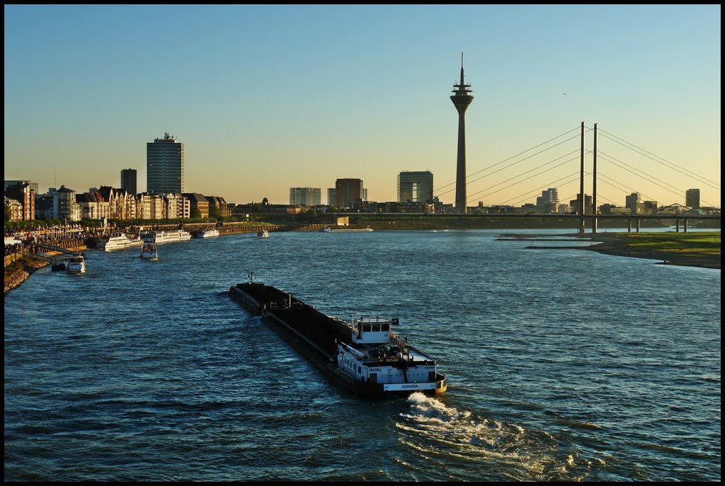 The Skyline of Düsseldorf and the River Rhine - Germany - [By Stathis Chionidis]