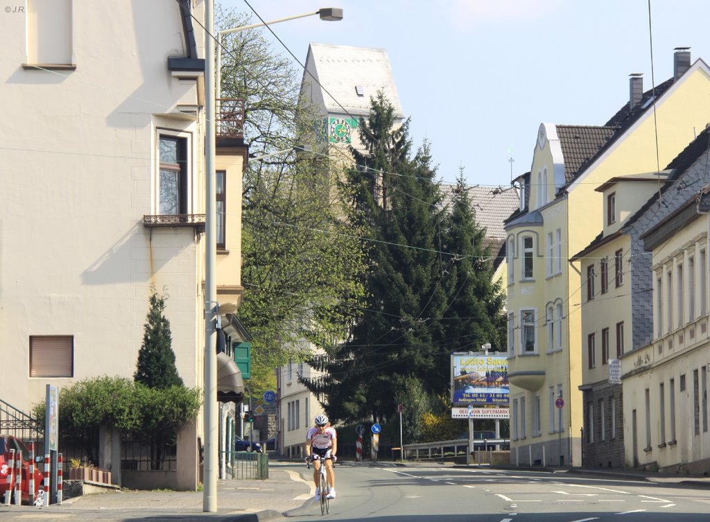 Schützenstraße mit Dorper Kirche, Solingen