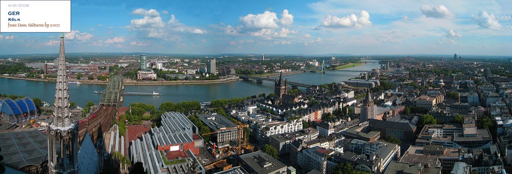 GER Koeln [Rhein] from Dom (Sued Turm) Panorama by KWOT